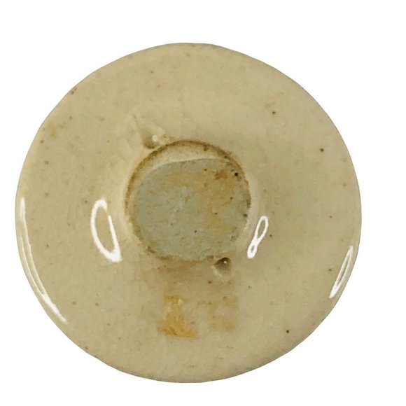 2 Japanese Satsuma Buttons Porcelain Flower Design 1 1/8” Gold Trim Floral VTG - Picture 3 of 9